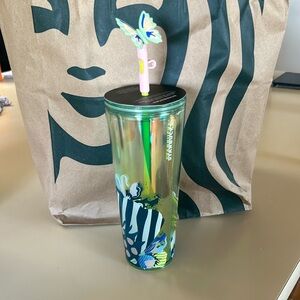 Limited edition spring 2024 cold-to-go cup, silicone butterfly topper, 24 OZ